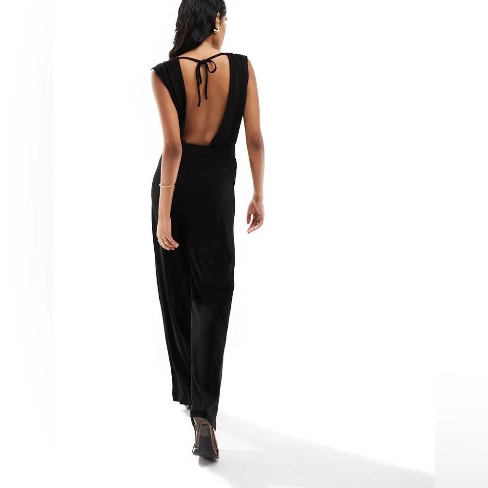 NwT;◾️& Other Stories Black Backless Jumpsuit🔳 - Picture 2 of 12